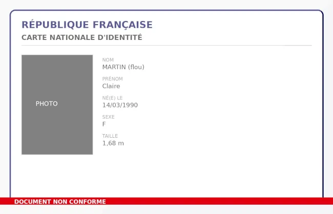 Document avec reflet
